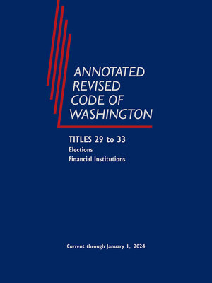 cover image of Annotated Revised Code of Washington